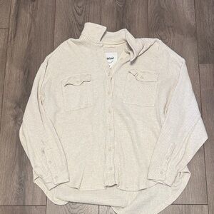 Aerie Cream Button-Up Cardigan